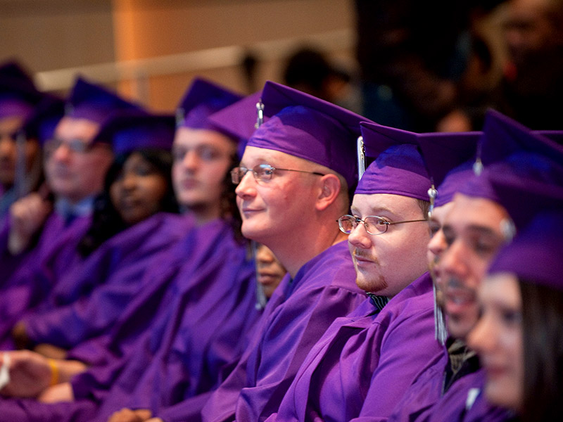 students at graduation